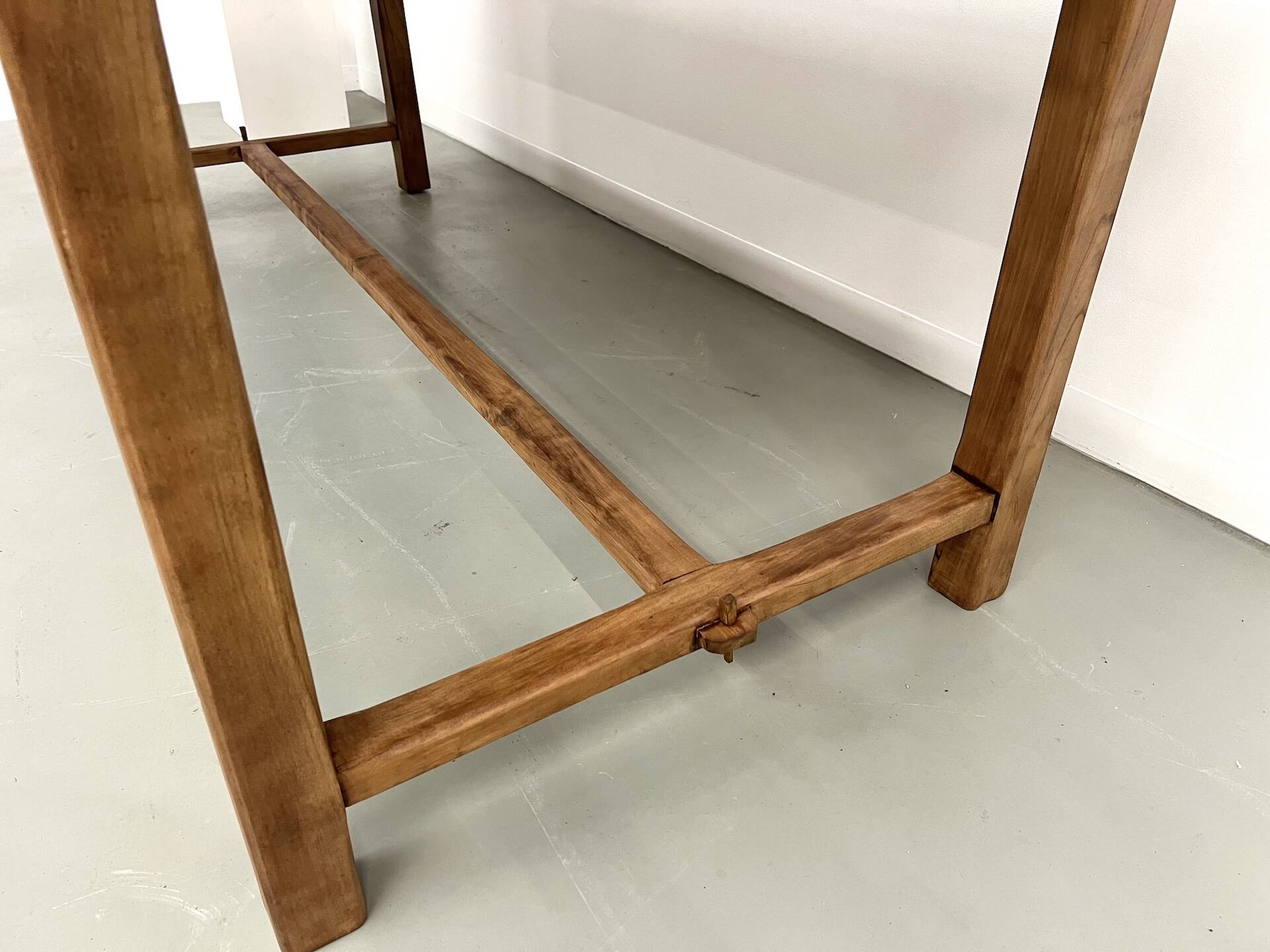 Antique farmhouse table in solid cherry wood