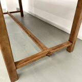 Antique farmhouse table in solid cherry wood