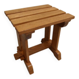 Vintage brutalist oak coffee table