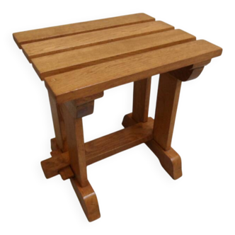 Vintage brutalist oak coffee table