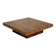 XL square coffee table by Turri in burl wood