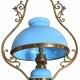 Suspension in electrified blue opaline.