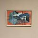 Original Swedish Abstract Oil on Panel – “Roofscape” – Signed – Vintage