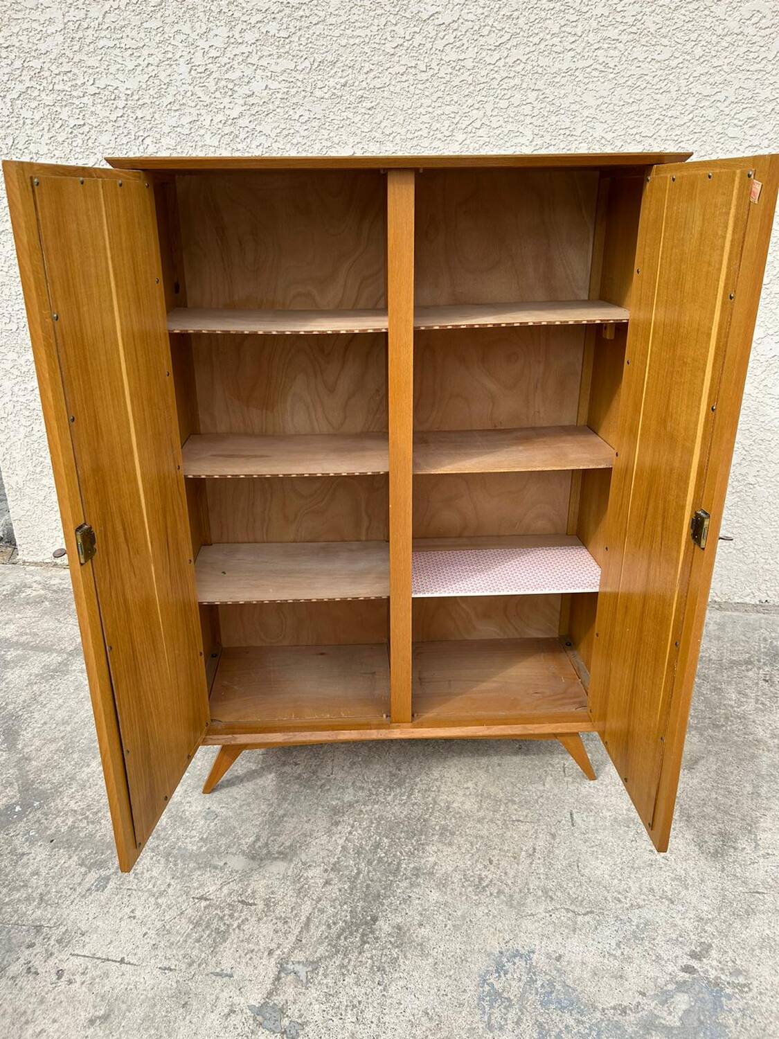 Rattan style wooden cabinet