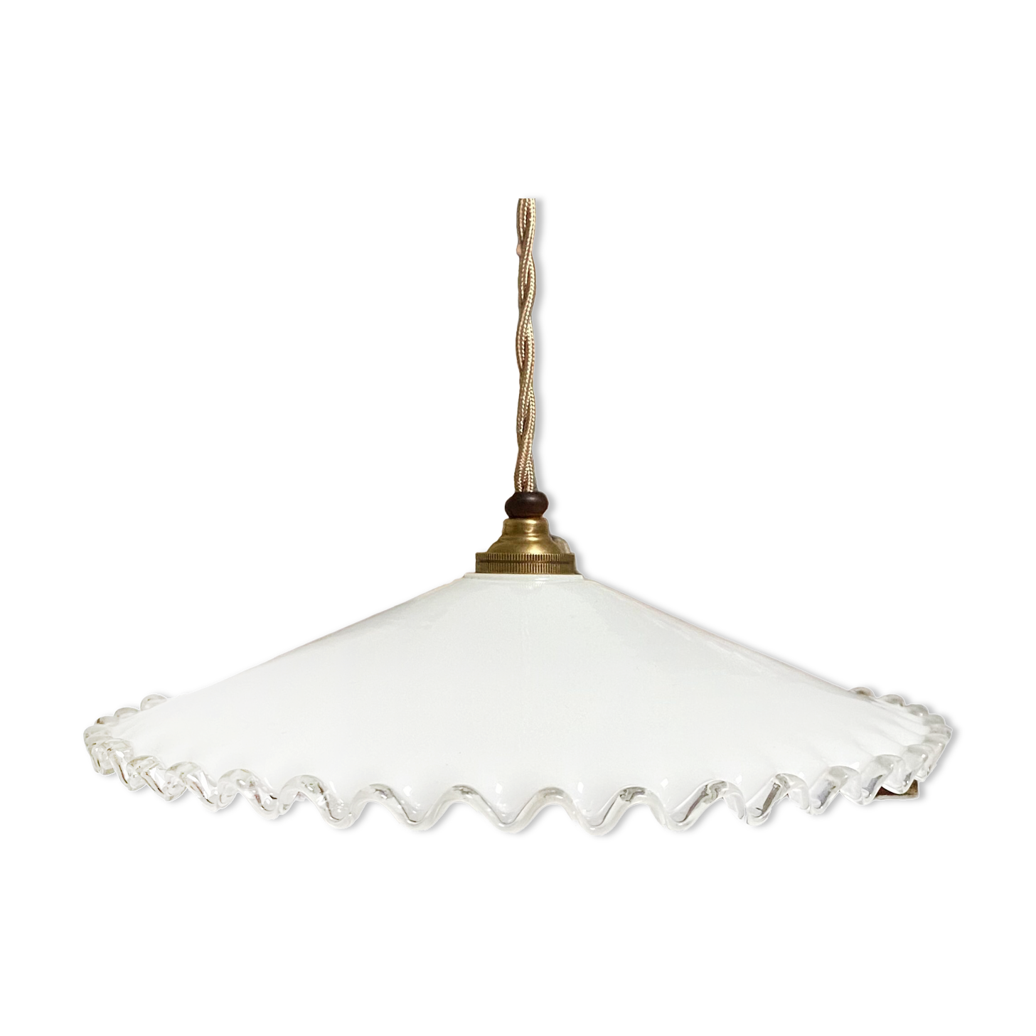 Suspension opaline ombrelle câble 2 m au choix