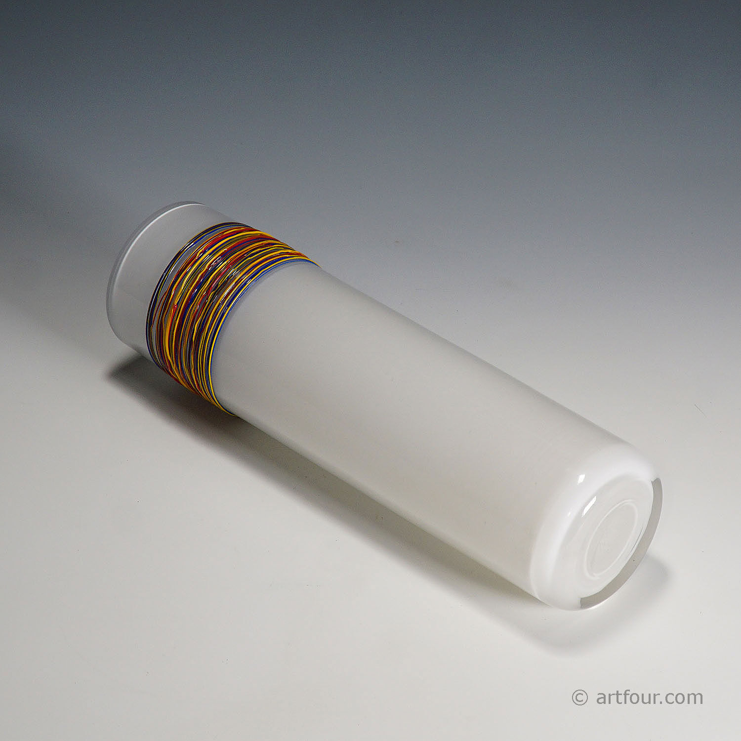 Vintage artistic glass vase by the Zwiesel Technical Glass School, Germany.