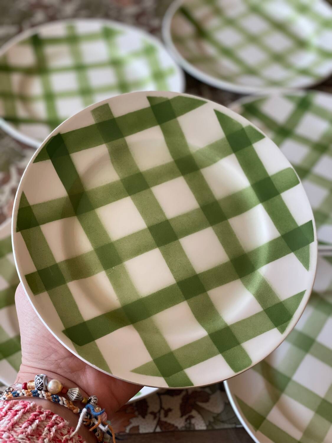 Set of 6 Moulin des Loups dessert plates