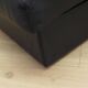 Black leather pouf/armchair, Italian design, 1960s, made in Italy.