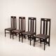 Chaises Ingram Low en bois de frêne au style de Glasgow de Charles Rennie Mackintosh pour Cass