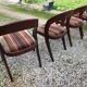 Table ronde à manger extensible Baumann et 4 chaises gondole