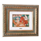 Figurative oil painting on cardboard with frame 1982 Guarnieri Carlo
