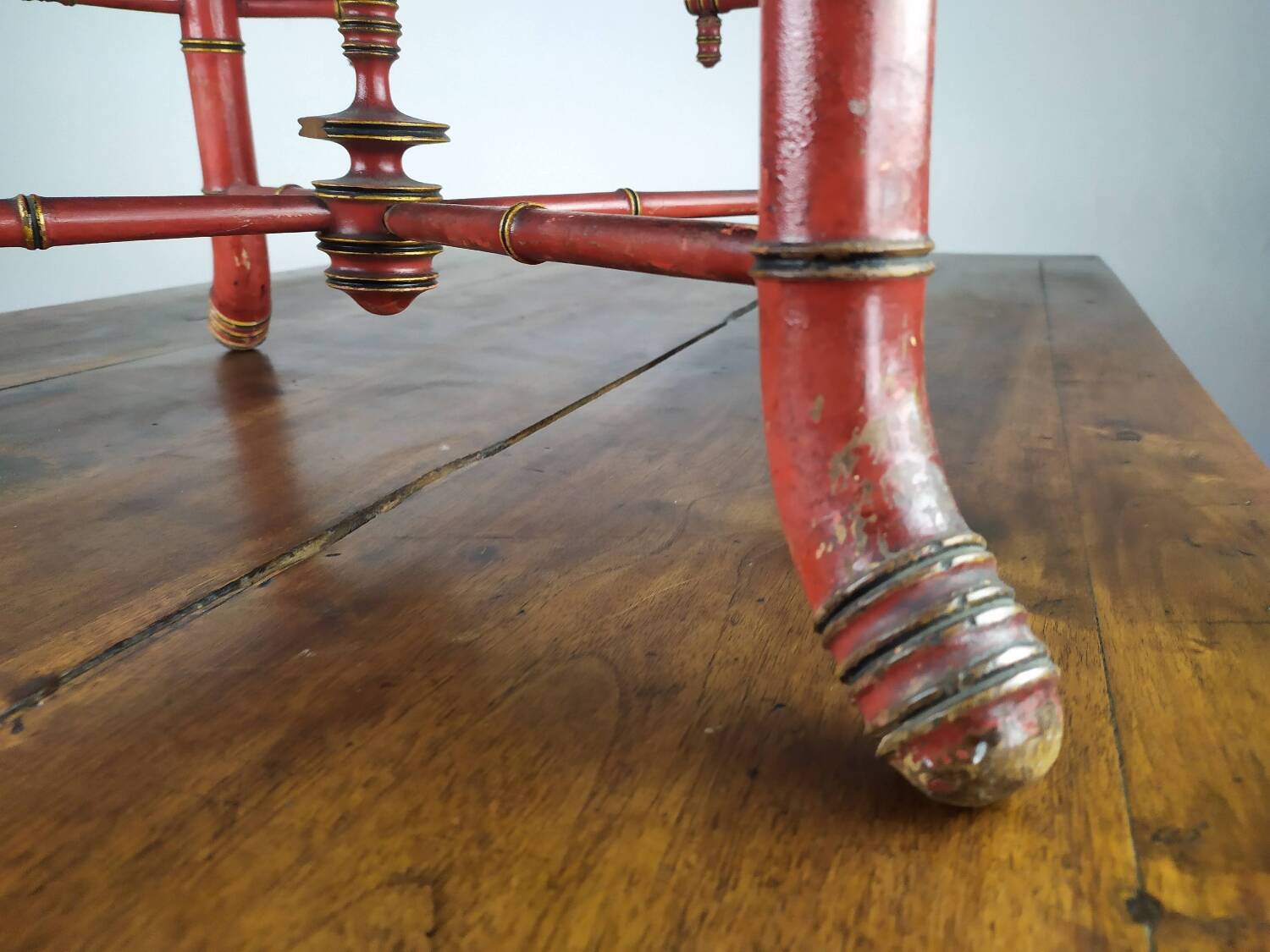 Napoleon III bamboo pouf