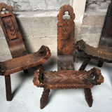 Chaises brutalisâtes tripode