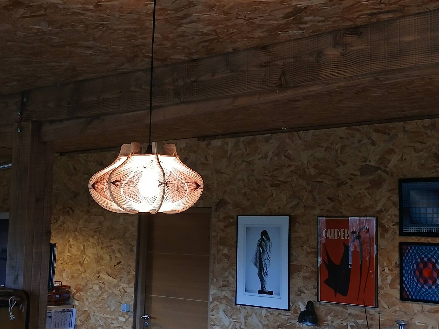 Scandinavian wooden and wire suspension, years