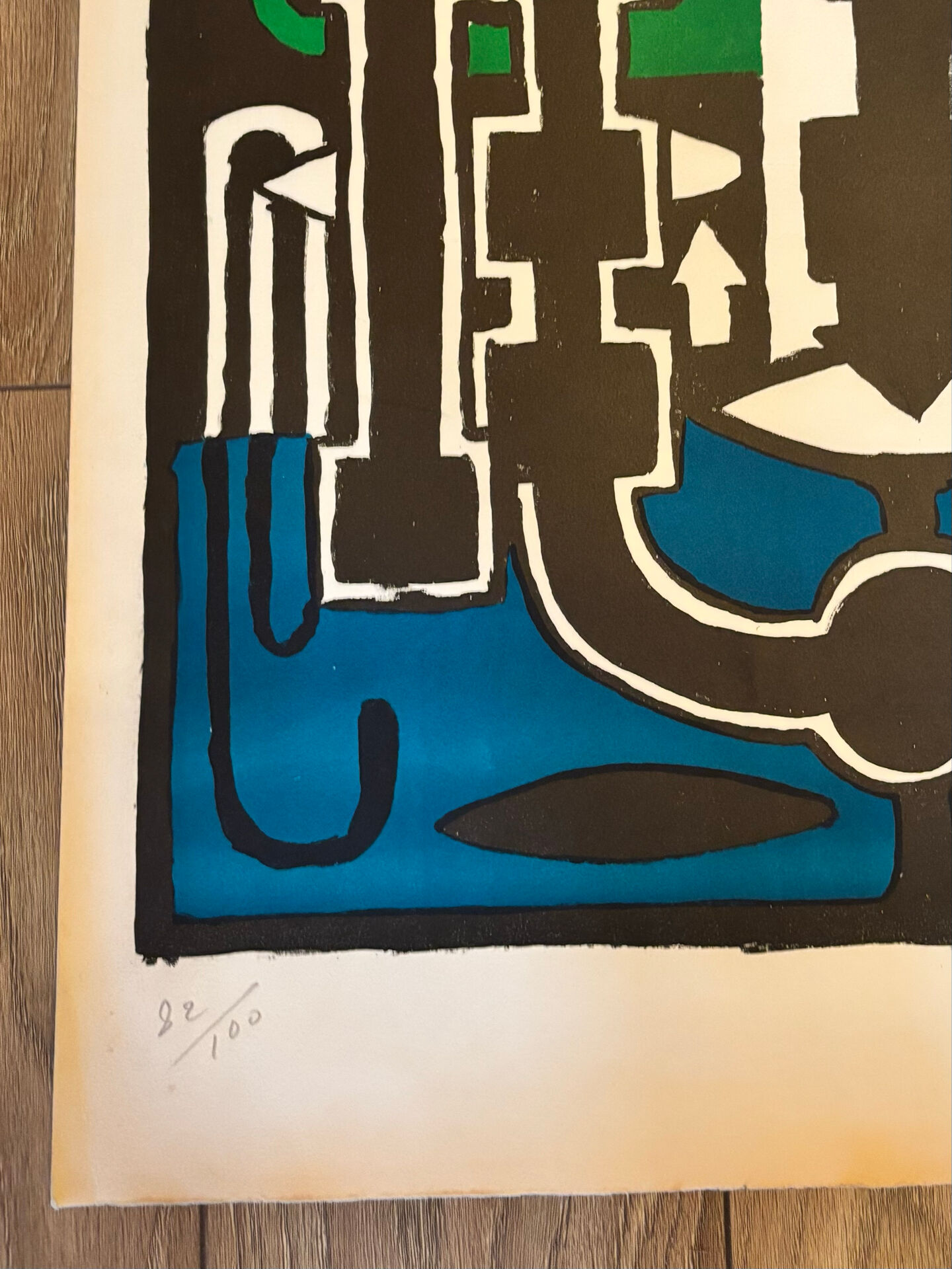 Original lithograph etienne-martin "dwellings" signed numbered 22/1