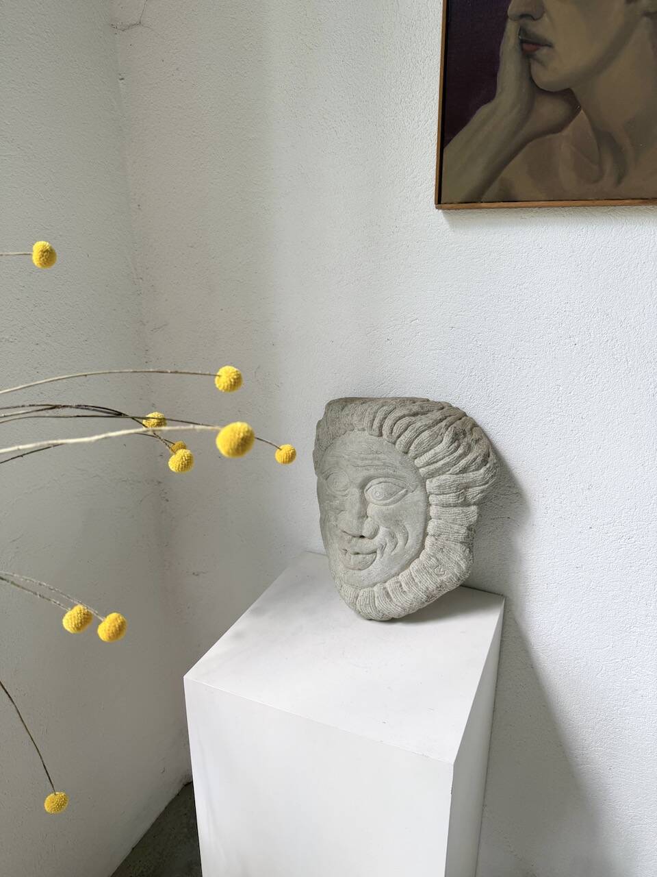 Stone sculpture 1950 face