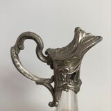 Ewer glass and silver metal