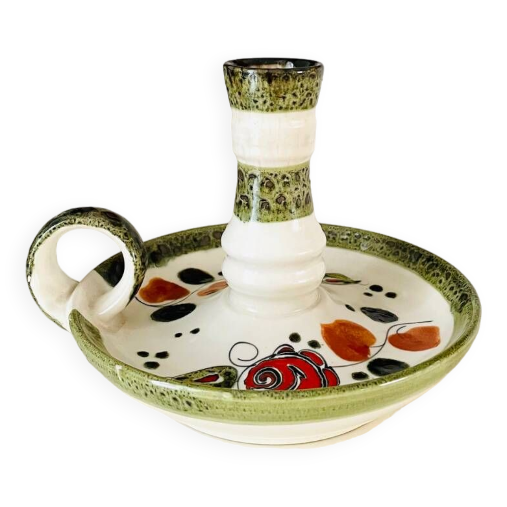 Ceramic cellar rat candle holder from the 70s