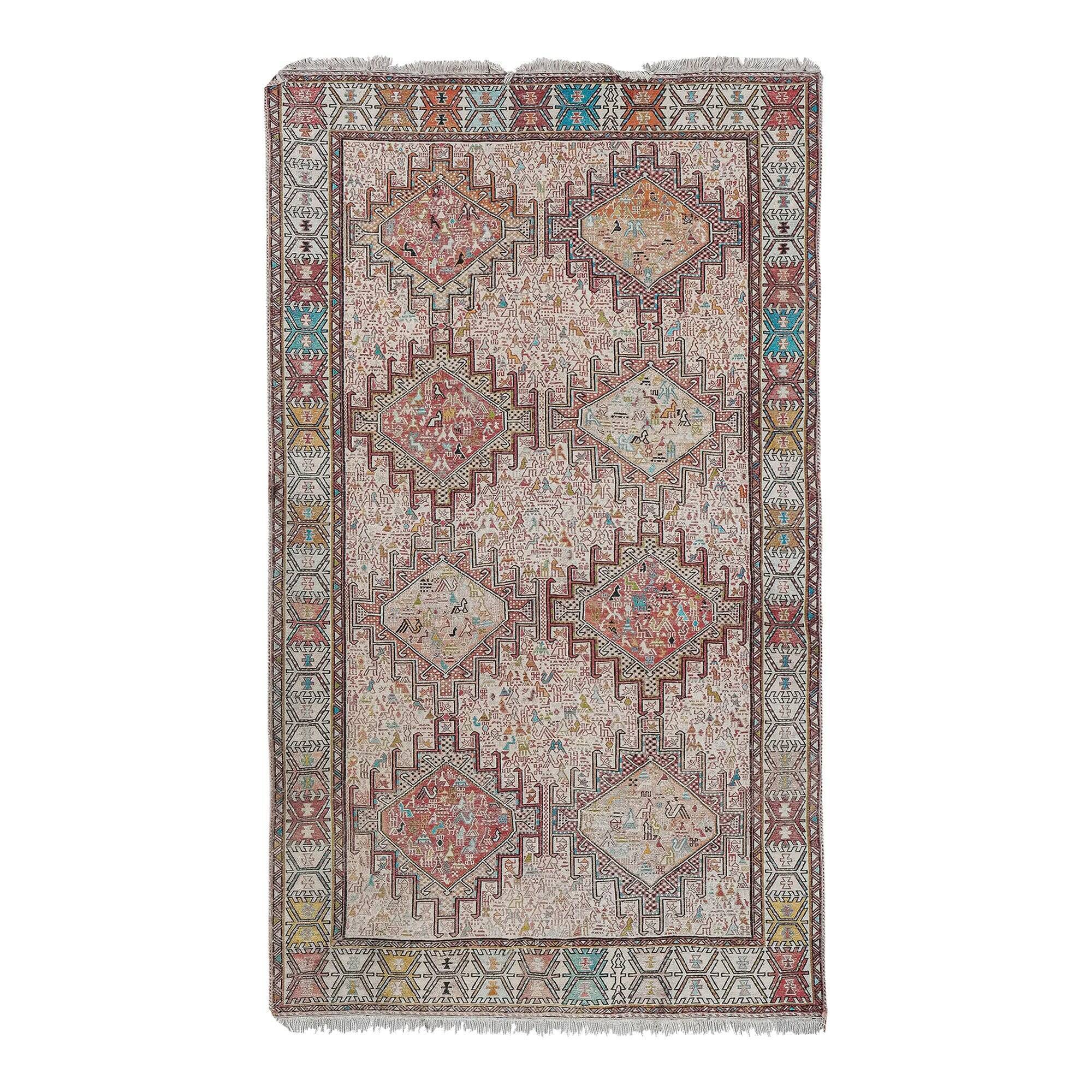 Tapis turc vintage fait main