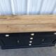 Industrial furniture craft six drawers two black doors