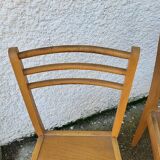 Serie de 3 chaises bistrot 1950