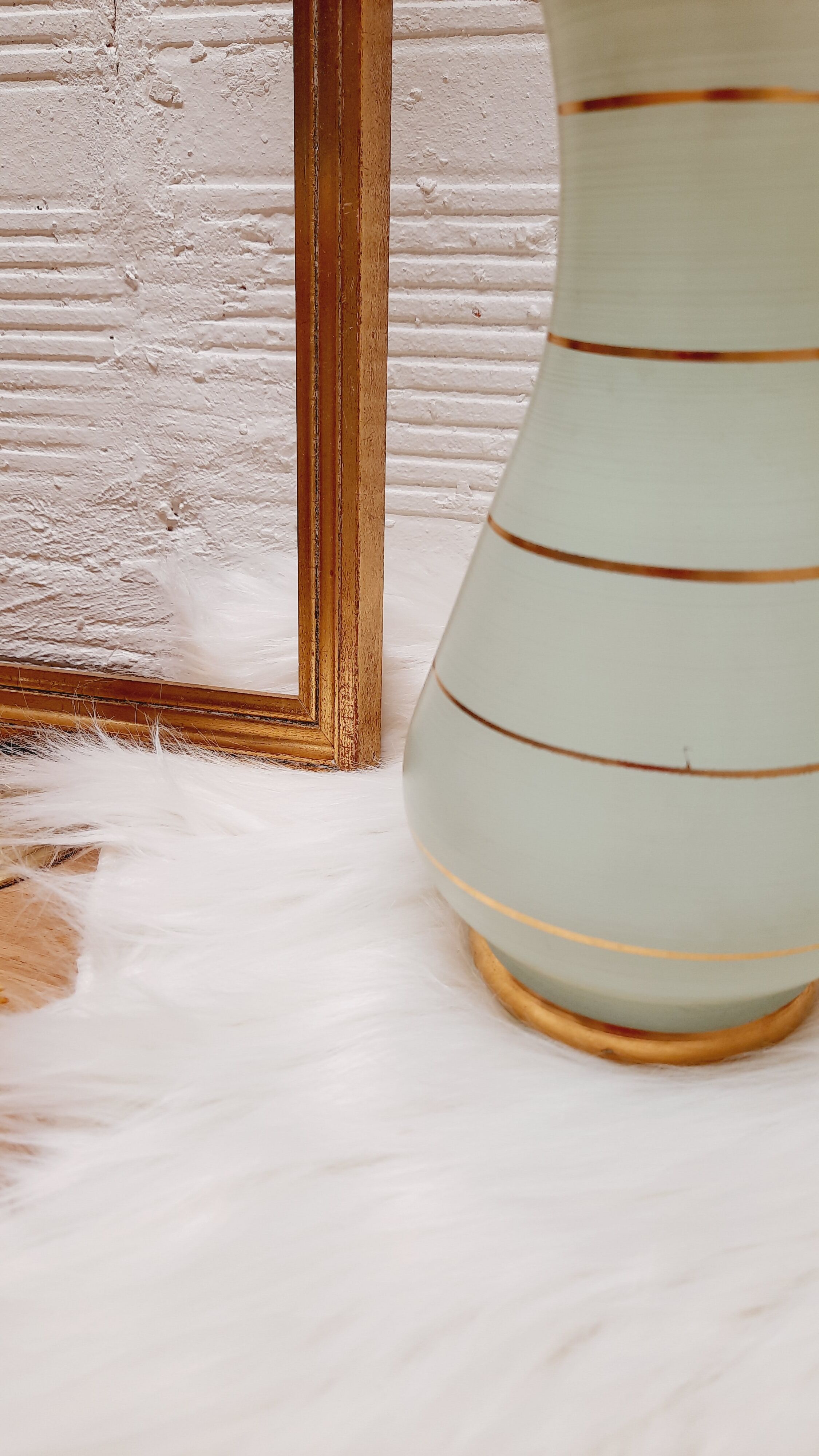 Green and gold vase 60s