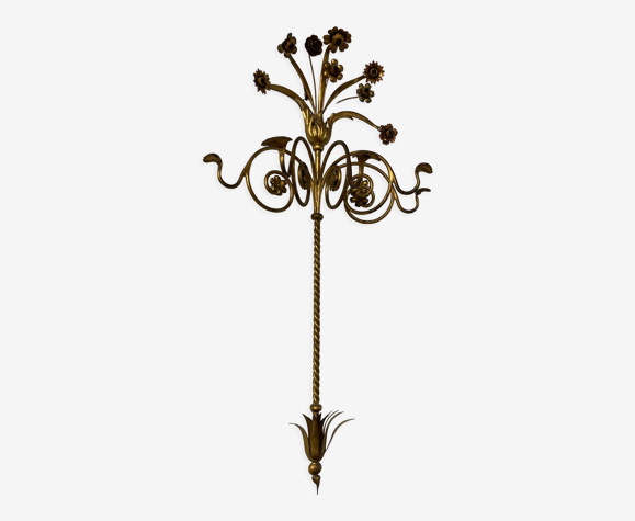 Brass wall coat rack 1950