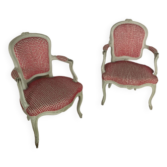 Pair of convertible armchairs