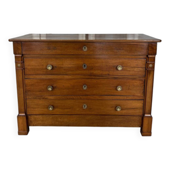 Old 19th century walnut chest of drawers