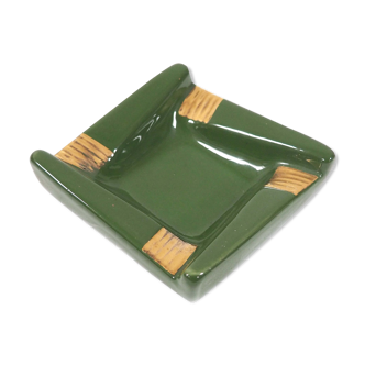 Green and gold ashtray