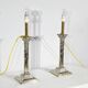Pair of Electrified Torches in Silver Metal – Mid-19th Century