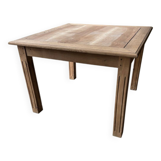 Rustic table made of raw wood