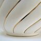 Ceramic lamp foot white and gold Italian design 80s