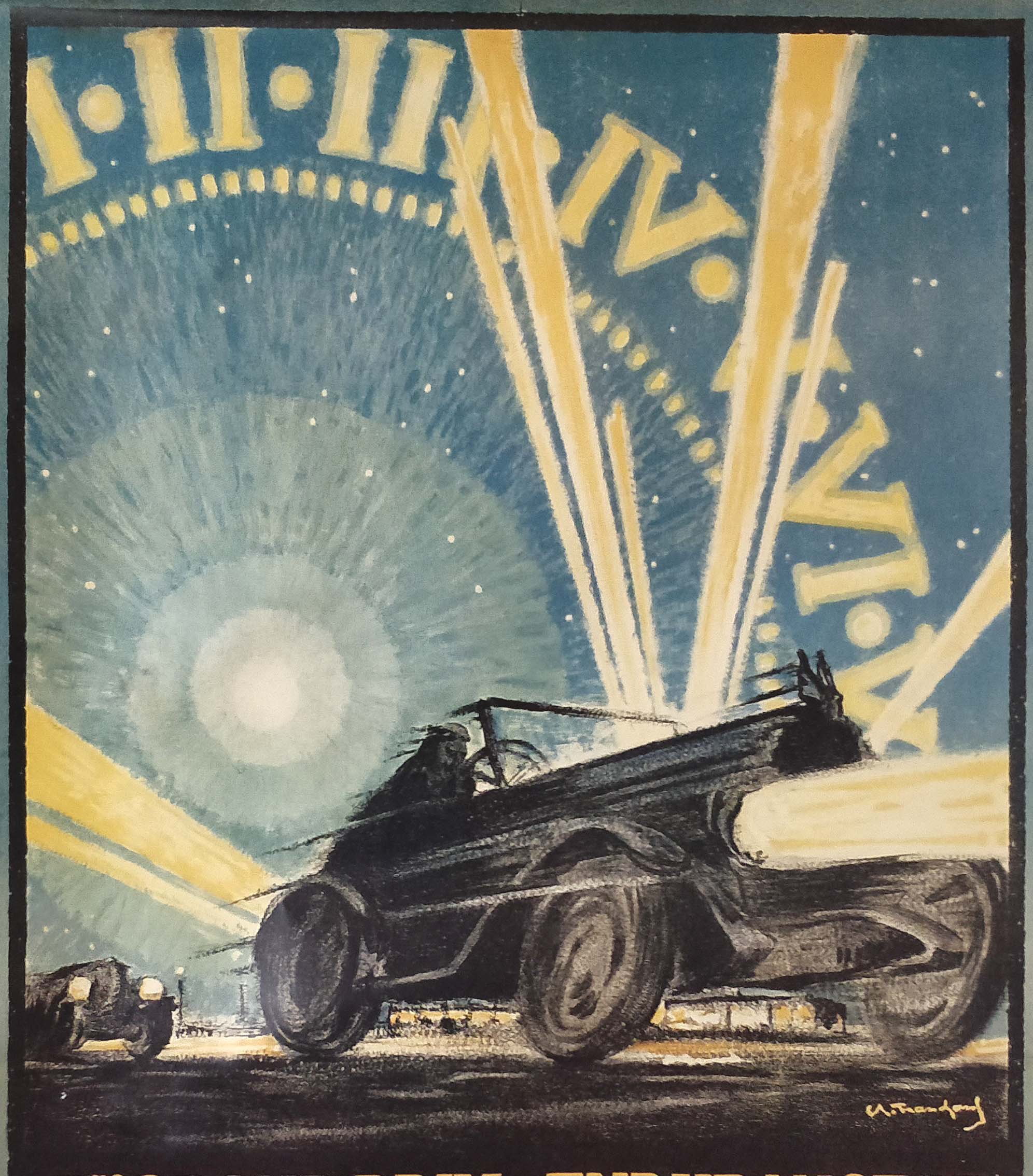 24-hour poster of Le Mans Automobiles 1925
