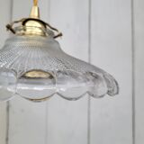 Holophane glass pendant lamp