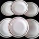 6 deep plates in porcelain from Chartres sur Cher, Limoges clay.