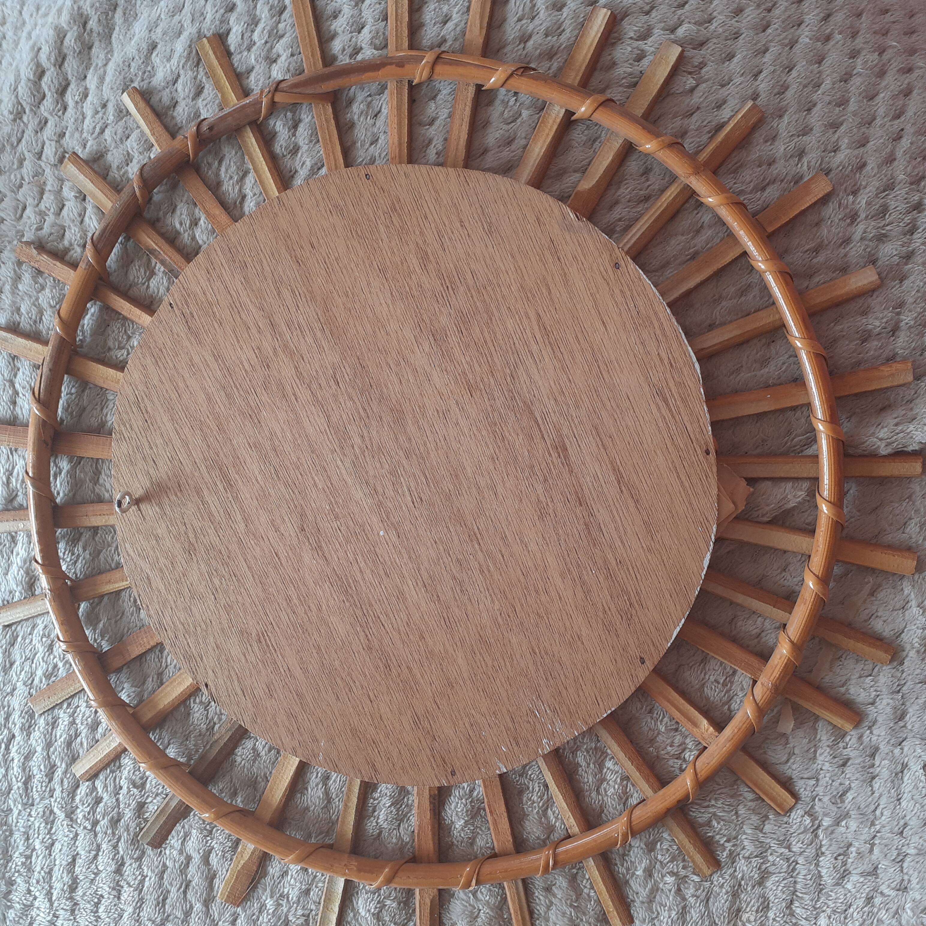Rattan mirror