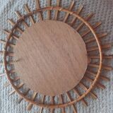 Rattan mirror