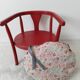 Baumann wooden children's armchair, Liberty cushion, 1950s