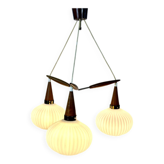 Scandinavian chandelier Louis Kalff vintage 1960