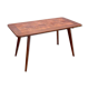 Table basse en bois de chêne avec incrustation de placage, 1960