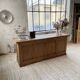 2m pine counter or central island with storage