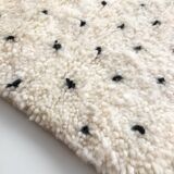 Moroccan Berber carpet blessed ouarain ecru with black polka dots 160x100cm