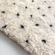 Moroccan Berber carpet blessed ouarain ecru with black polka dots 160x100cm