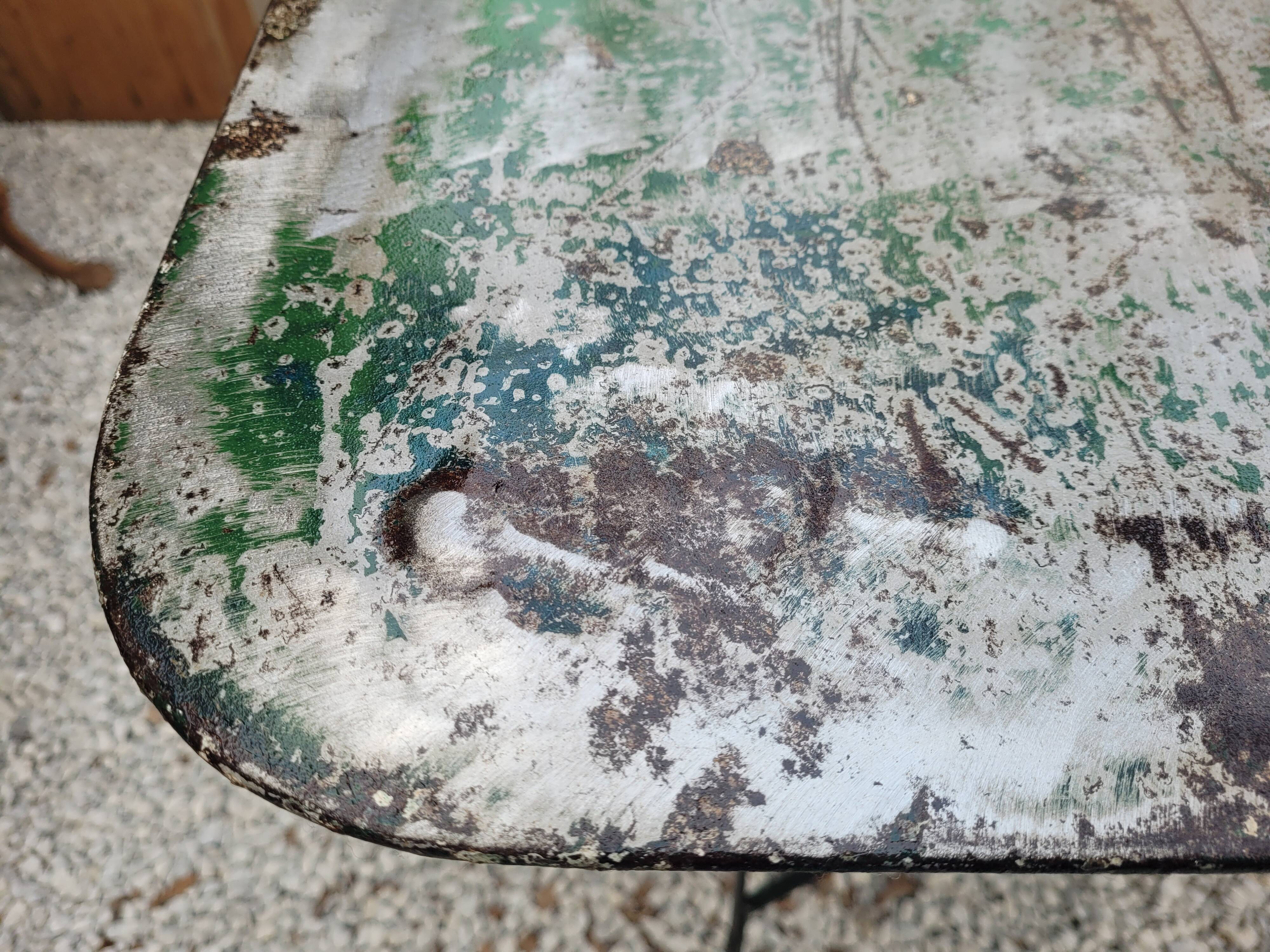 Antique folding garden table