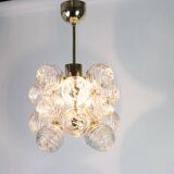 1 of 3 Small Spectacular Sputnik Suspension with Snowballs Doria, Germany, 1970s