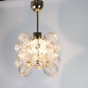 1 of 3 Small Spectacular Sputnik Suspension with Snowballs Doria, Germany, 1970s