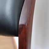 4 Scandinavian chairs skaï black