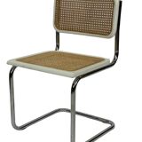 Cesca design chair model b32 in chrome white