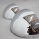 1930s pair of bauhaus chrome plated wall lamps/scones, czechoslovakia